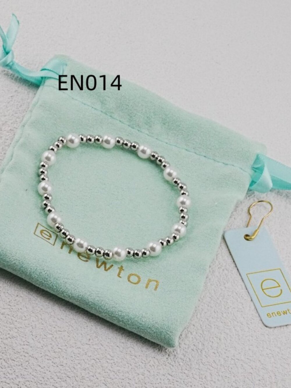 Enewton Platinum Bead & Pearl Bracelet